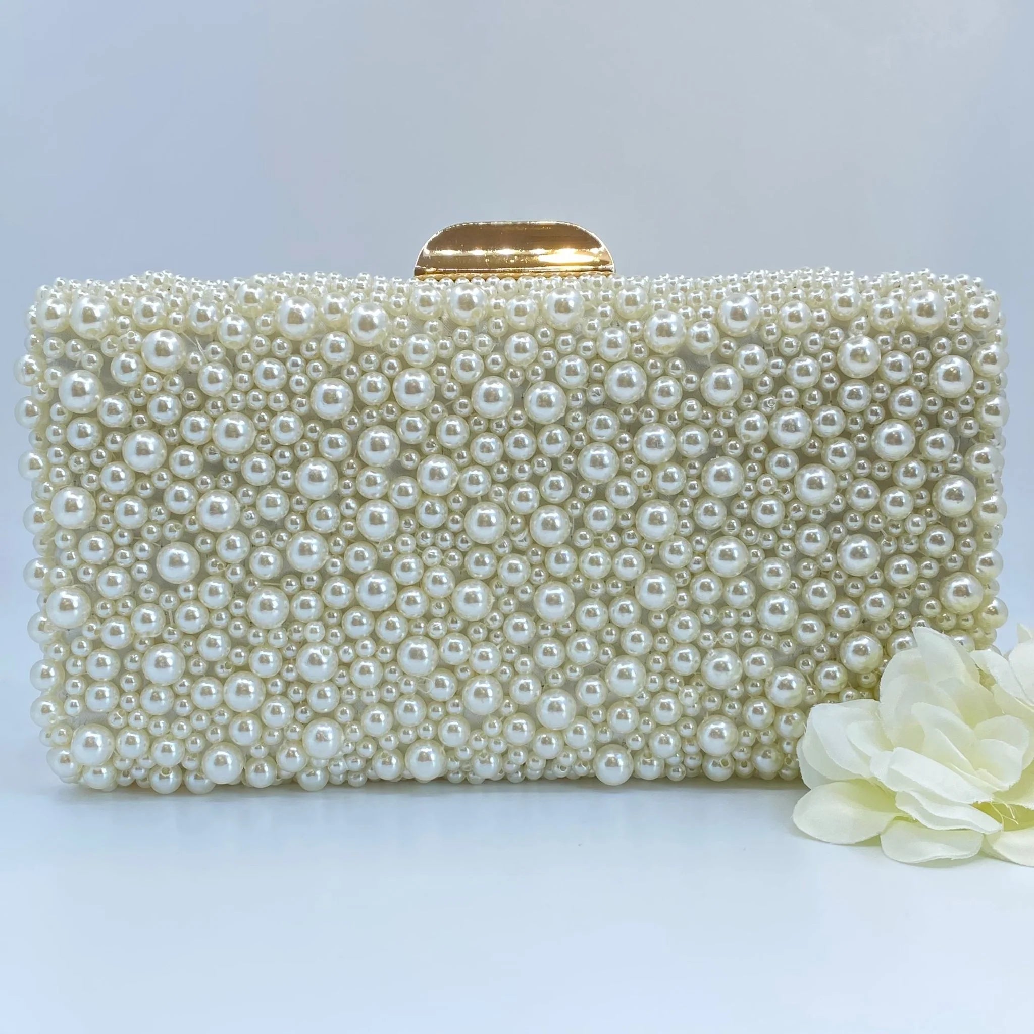 SALLY PEARL CLUTCH GOLD Love Cherish Clutch