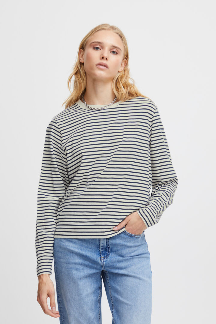 ALMIRA L/S TOP (TOTAL ECLIPSE STRIPE) | Love Cherish | Top