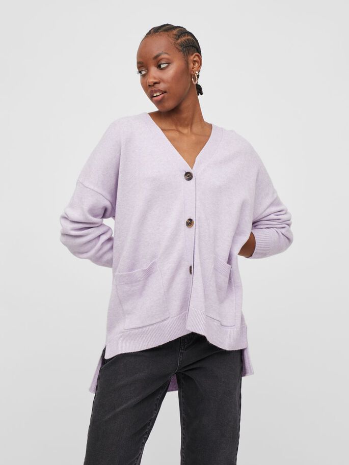 Sienna Oversized Cardigan Lilac Love Cherish Knitwear