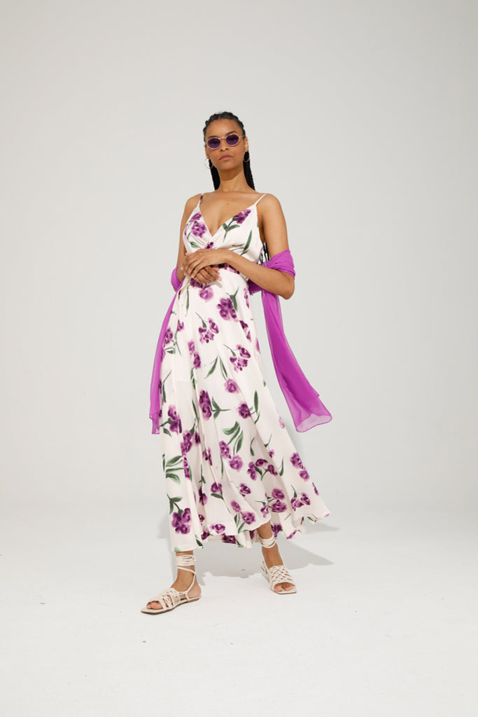 JAZZ MAXI DRESS (PURPLE FLOWER)