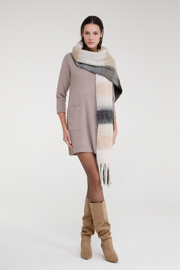 Polina Sweater Dress (Light Brown)