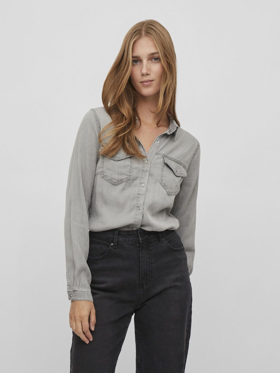 Luca Denim Shirt (Light Grey)