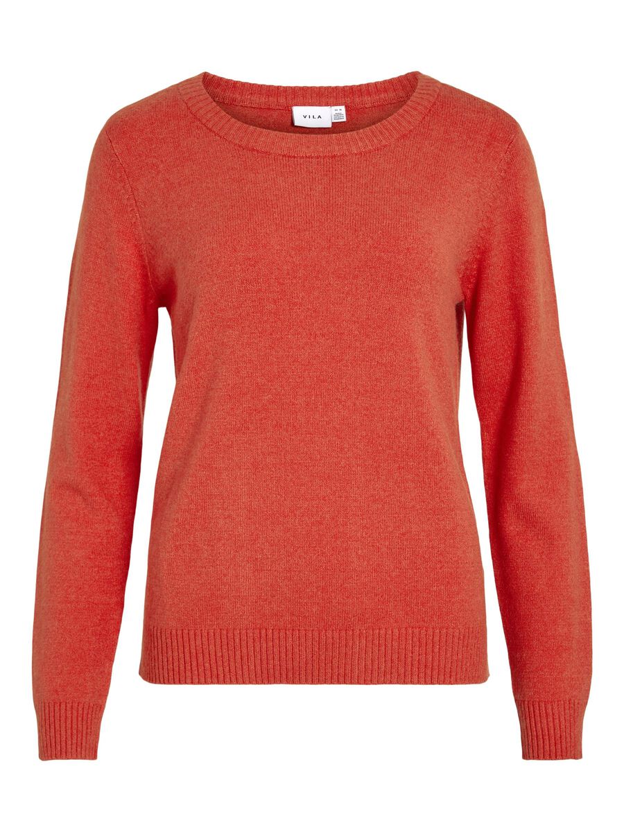 Floria Knitted Jumper (Aurora Red/Dark Melan)