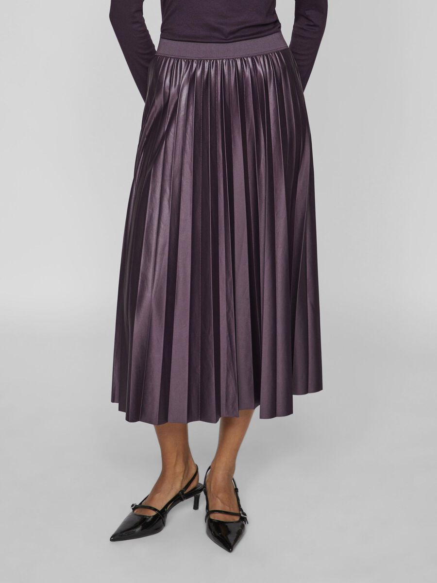 Andrea Pleated Skirt (Plum Perfect)