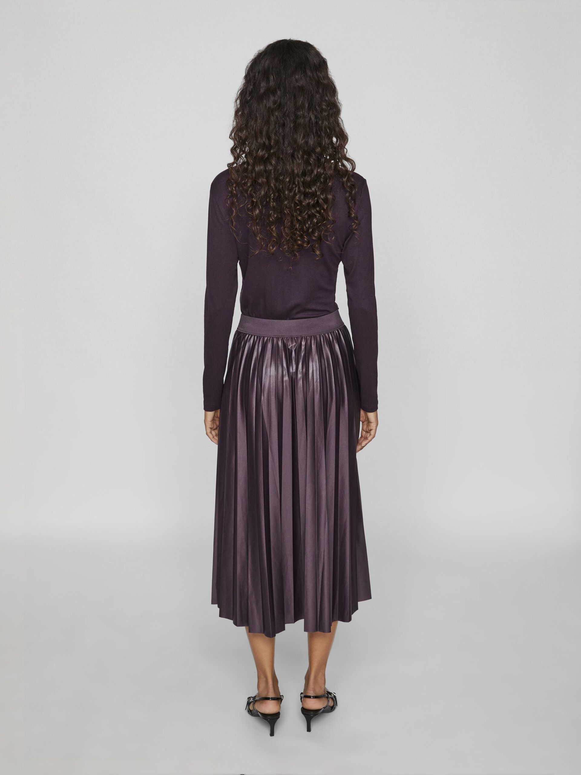 Andrea Pleated Skirt (Plum Perfect)