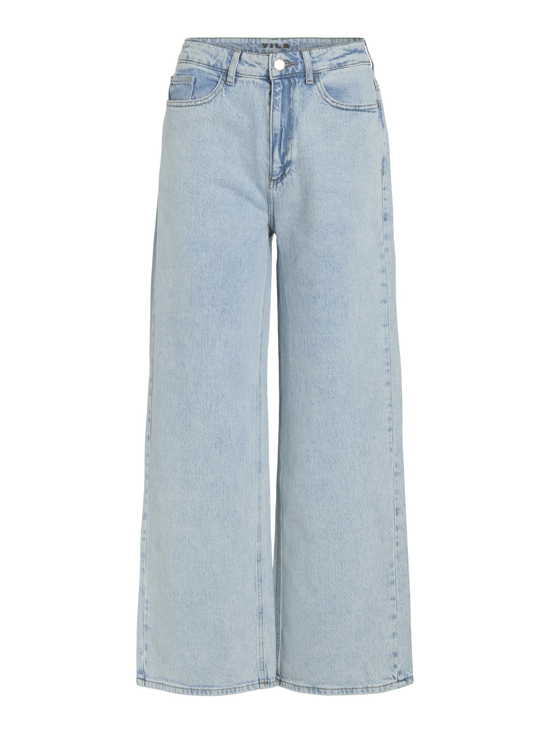 Freya High Waisted Wide Leg Jeans (Light Blue Denim)