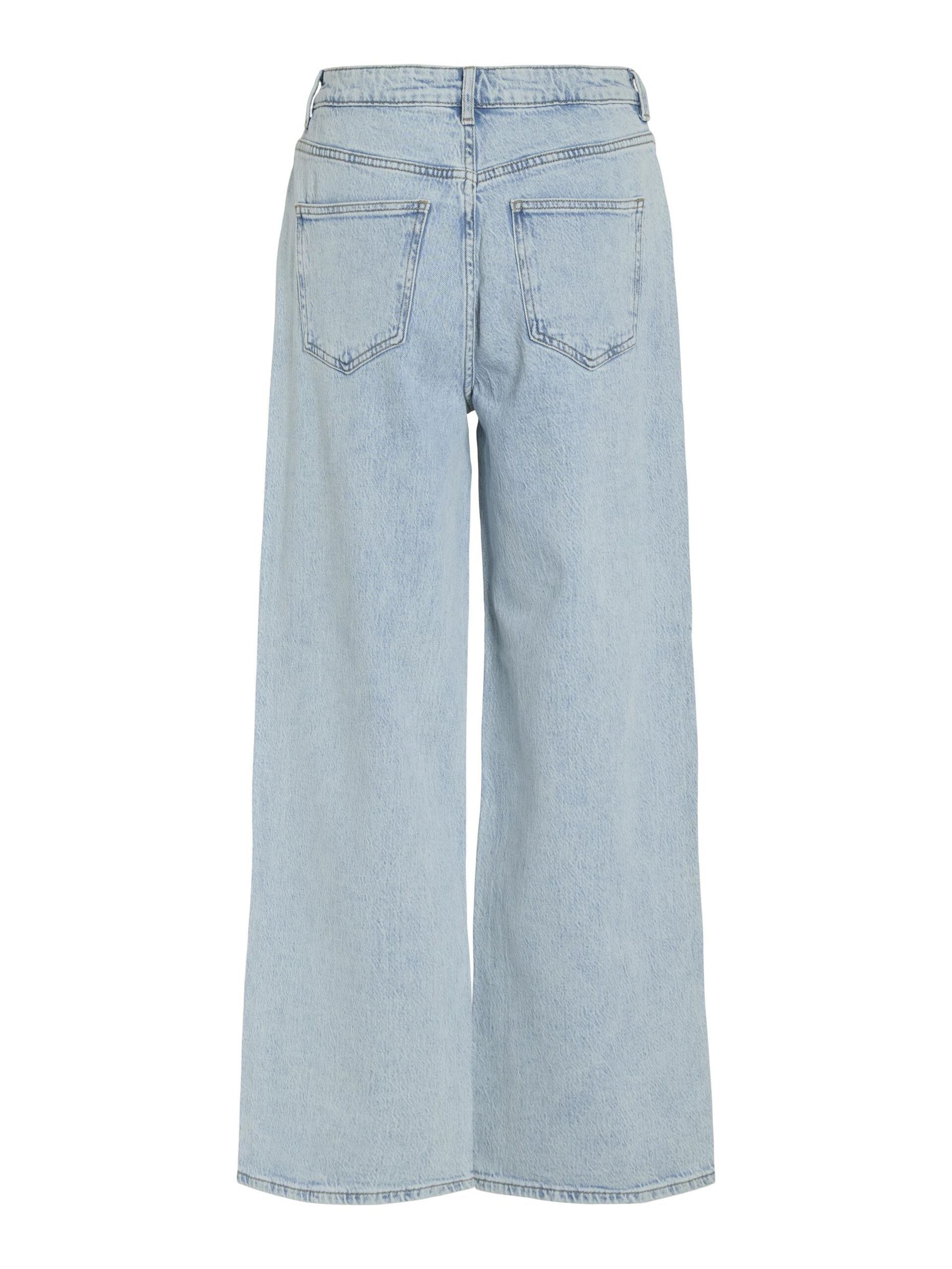 Freya High Waisted Wide Leg Jeans (Light Blue Denim)