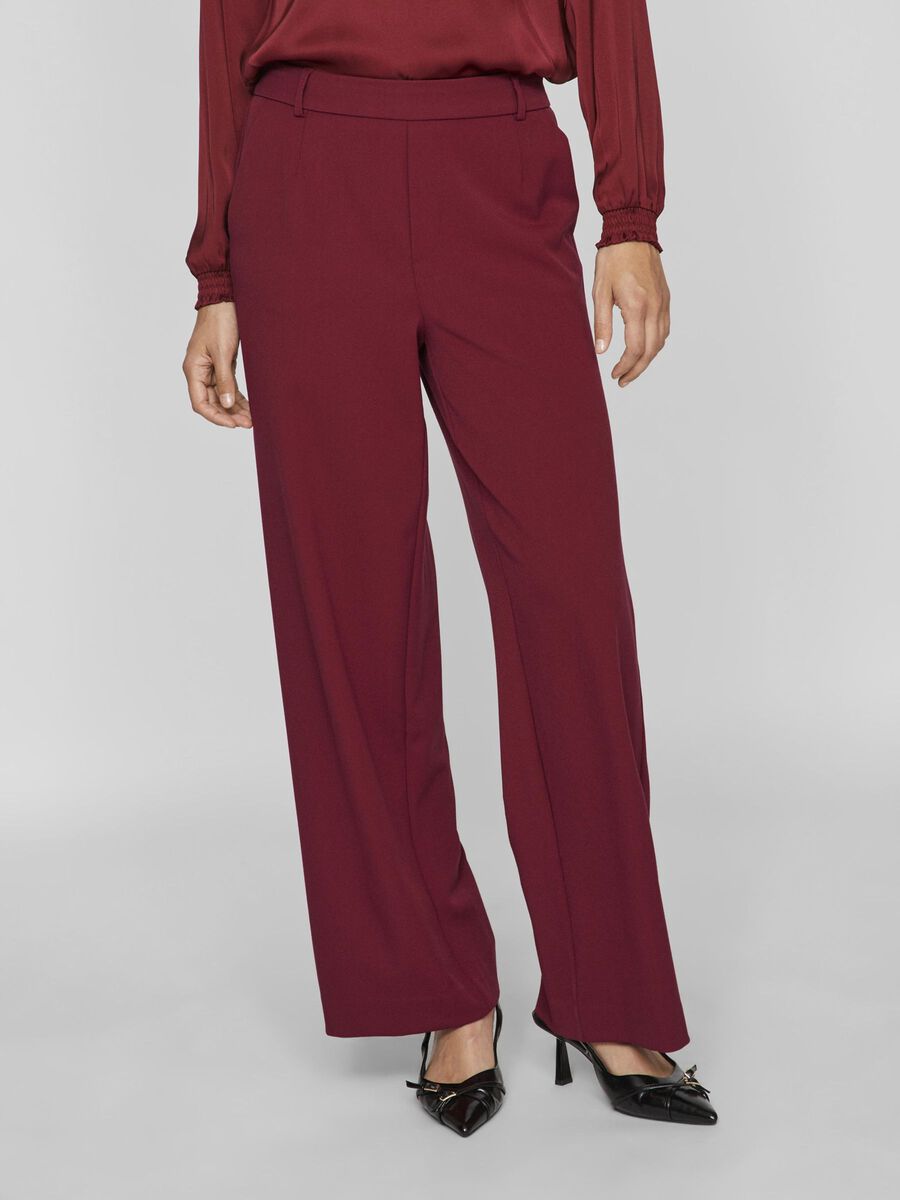 Vera Wide Leg Pants (Cabernet)