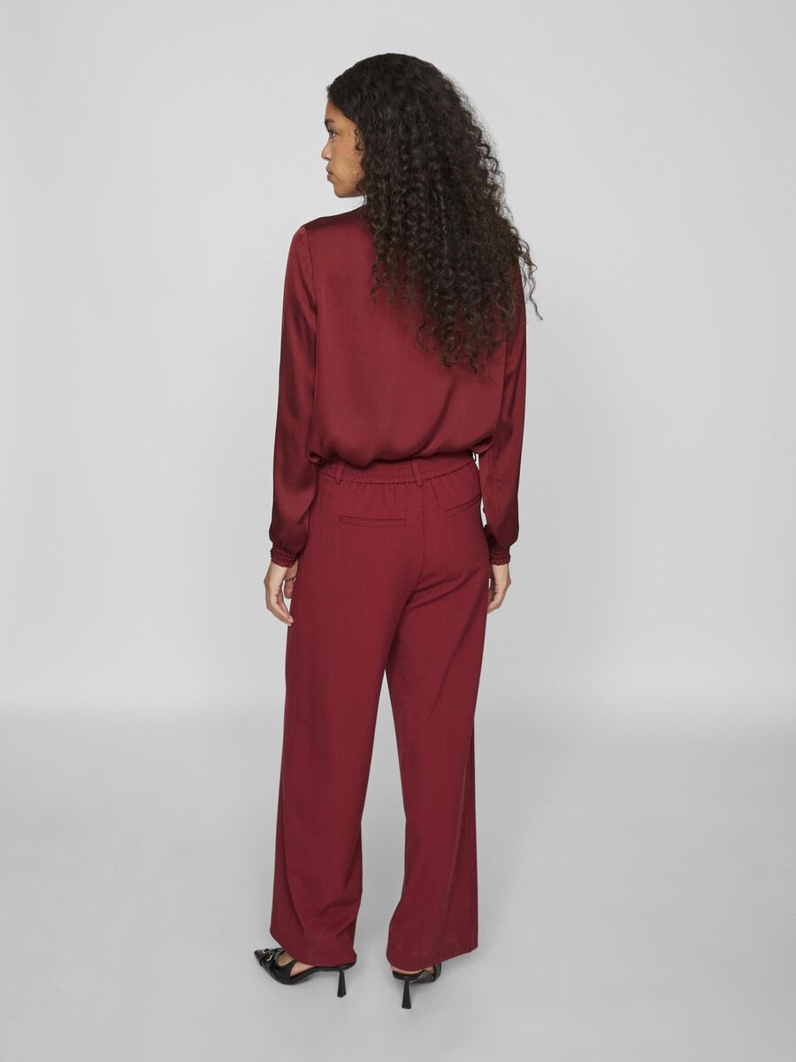 Vera Wide Leg Pants (Cabernet)