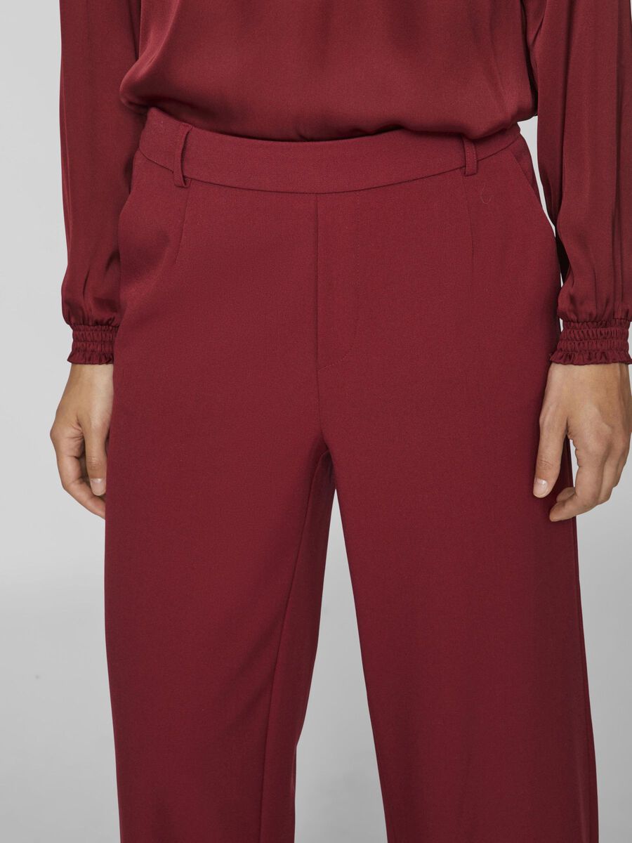 Vera Wide Leg Pants (Cabernet)