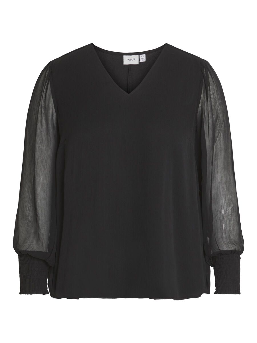 Faliya V-Neck Top (Black)