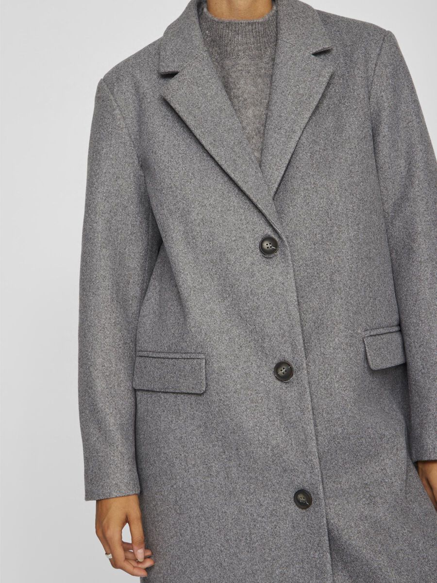 Solo Long Coat (Medium Grey/Melange)