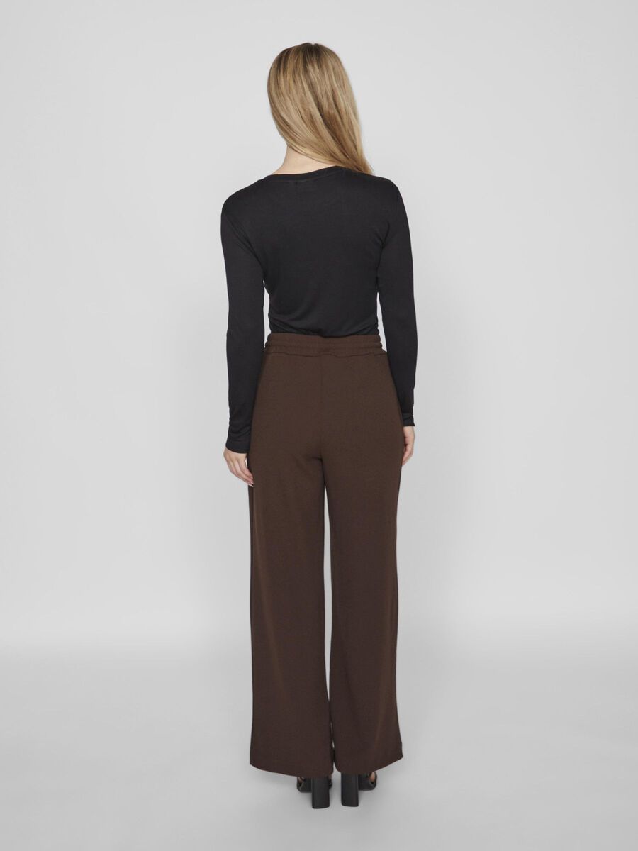 Luna Wide Leg Pants (Coffee Bean)