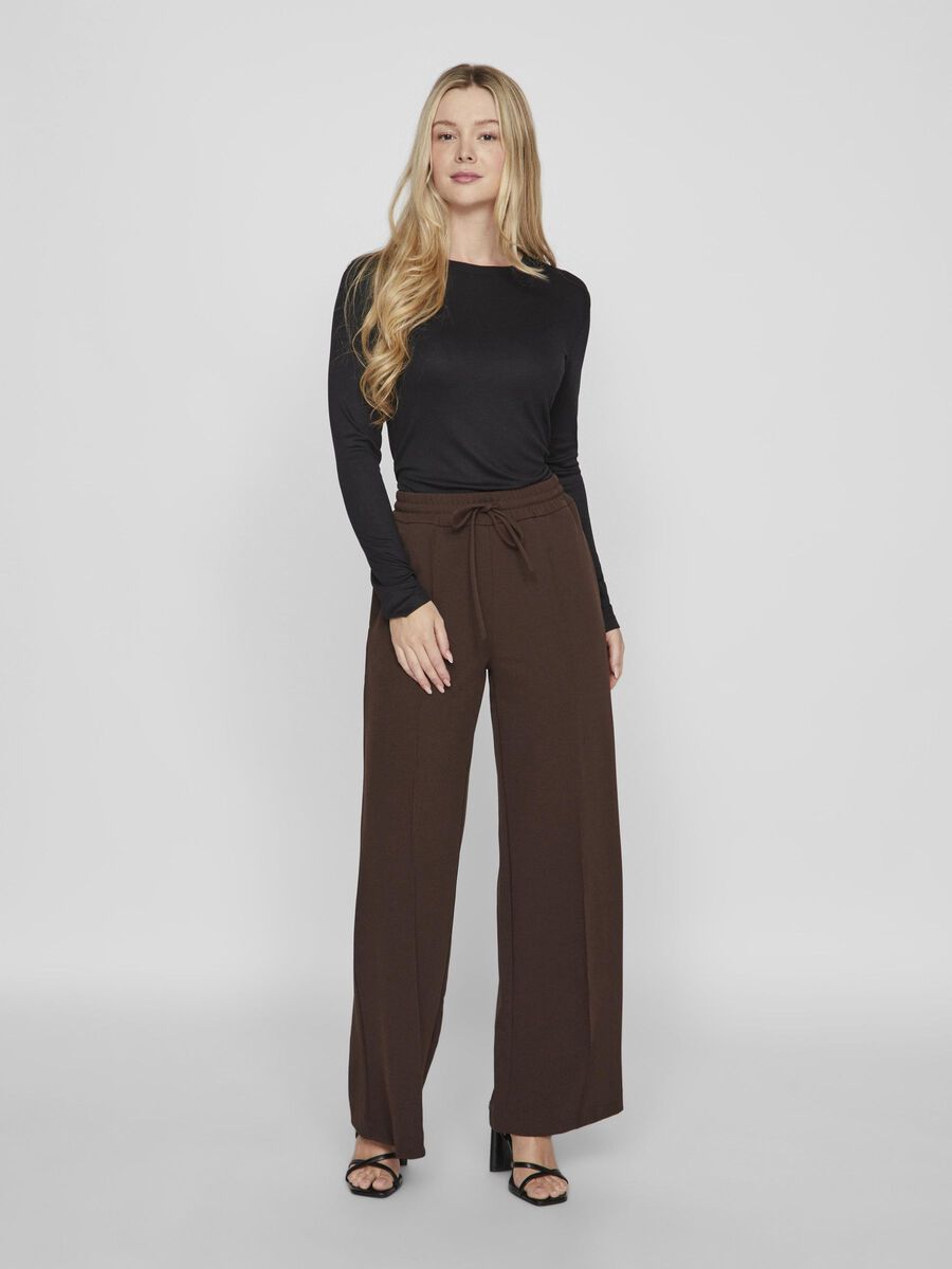 Luna Wide Leg Pants (Coffee Bean)