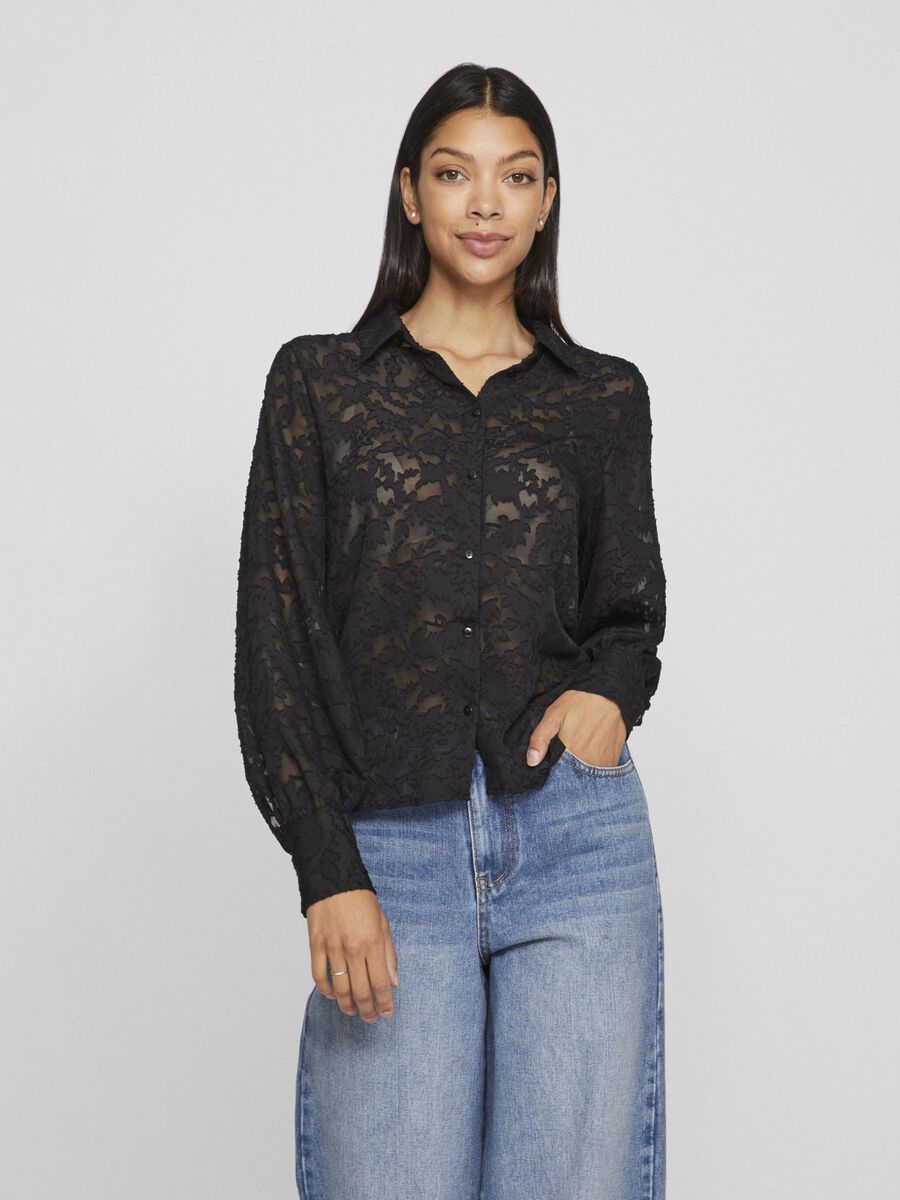 Lema Lace Shirt (Black Beauty)