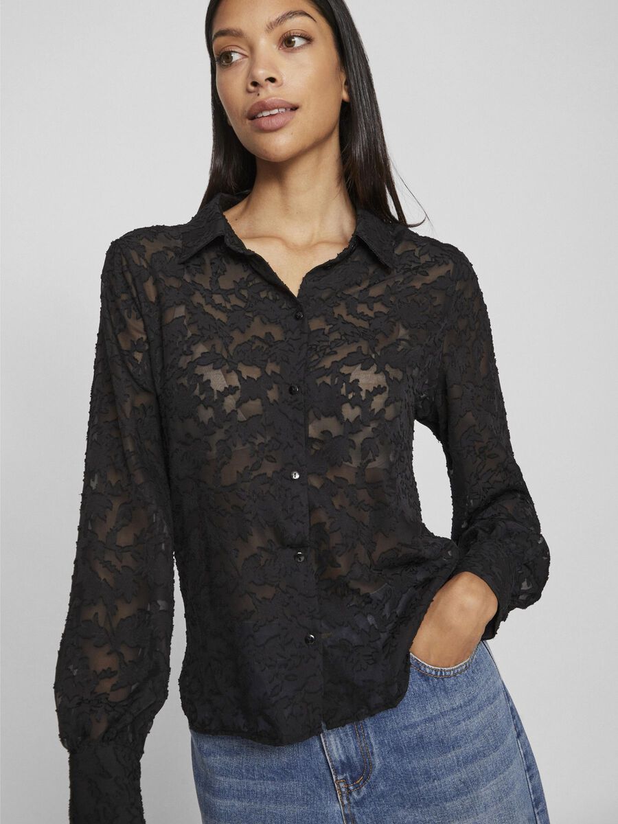 Lema Lace Shirt (Black Beauty)