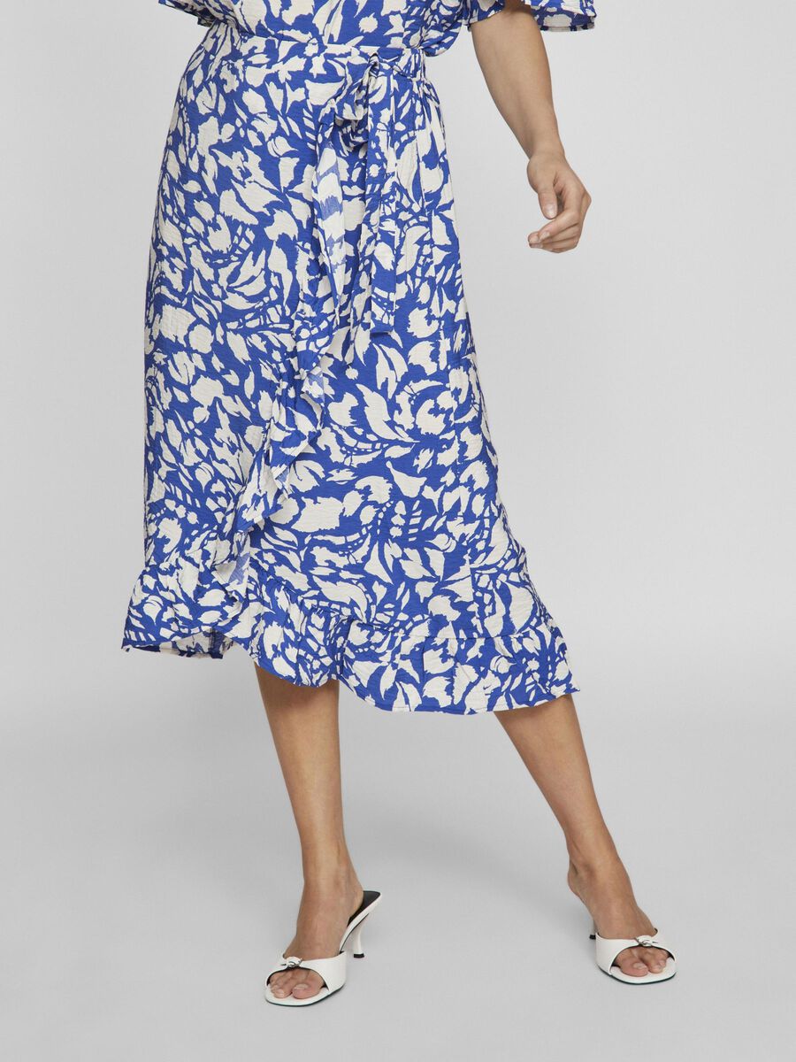 Ally Midi Skirt (Mazarine Blue/Birch)