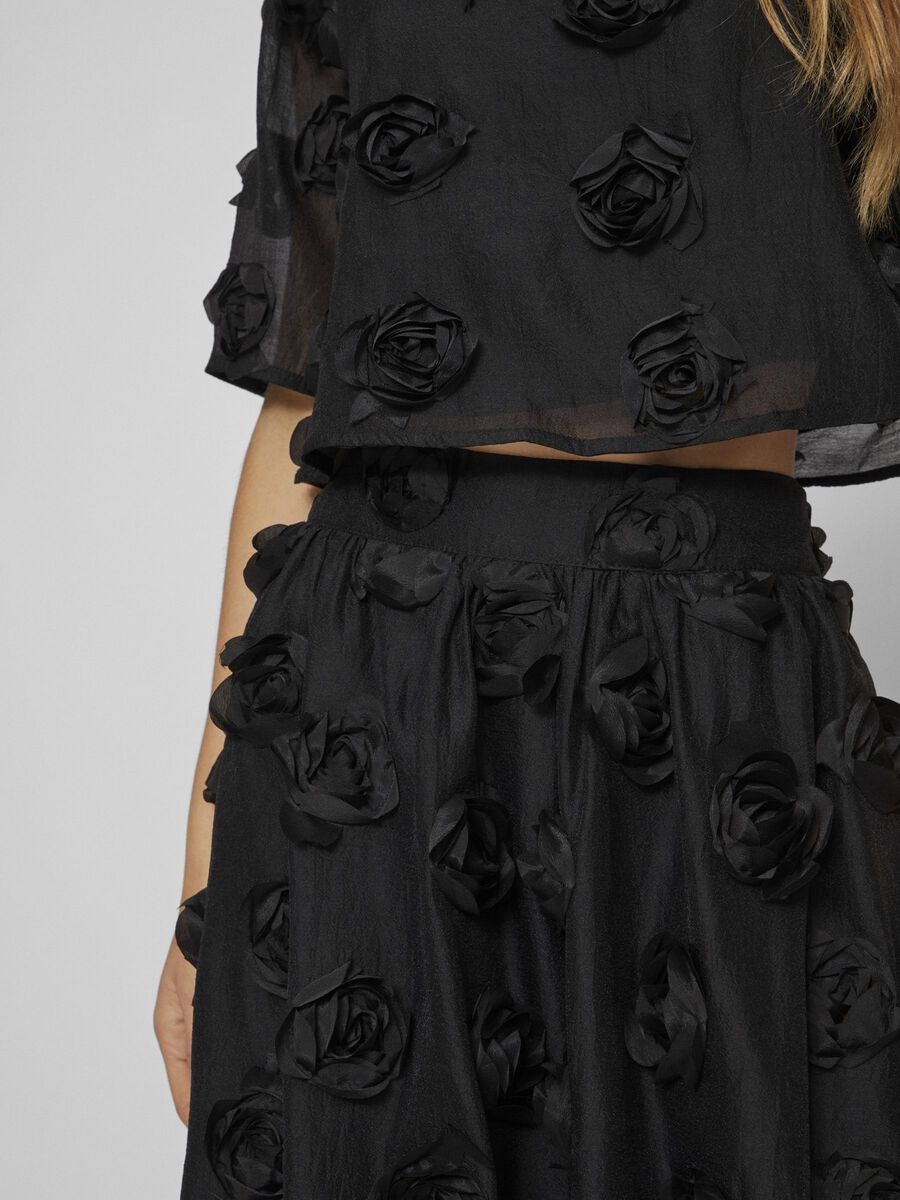 FLORY MIDI SKIRT (BLACK)