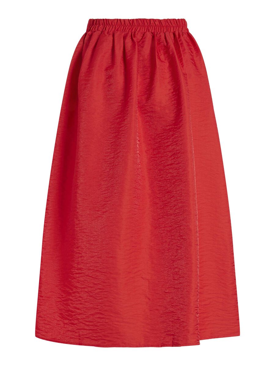 MABELLE VOLUME MIDI SKIRT (POPPY RED)