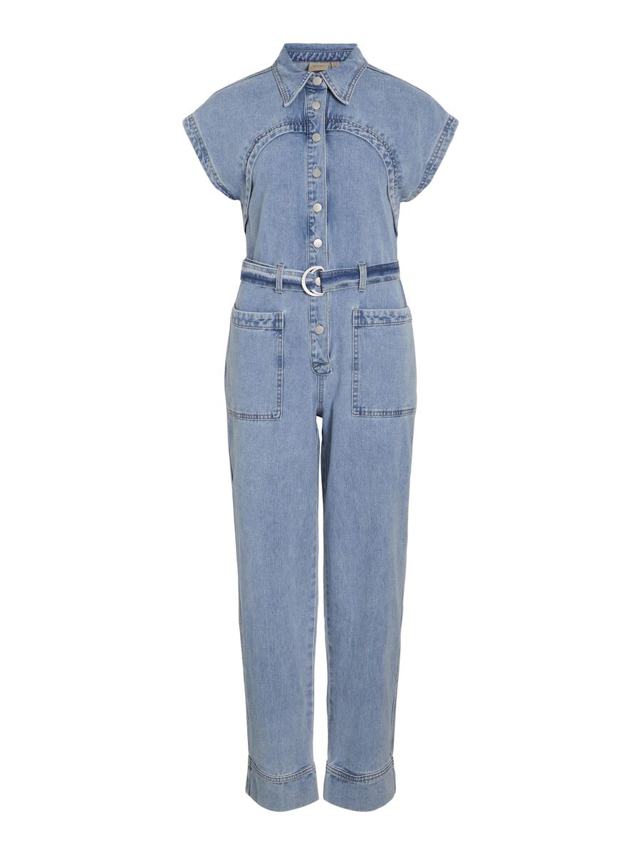 Mari Denim Jumpsuit (Light Blue)