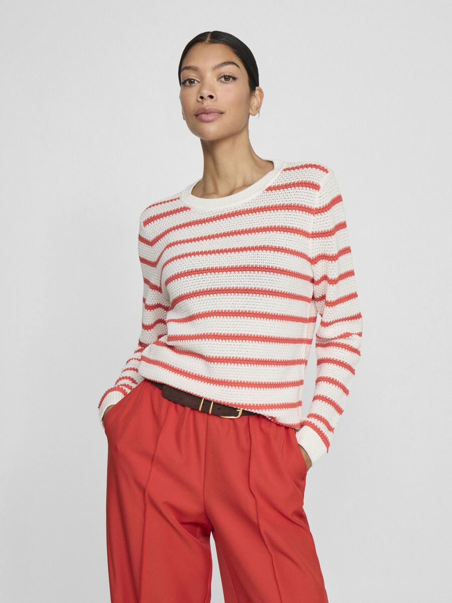 Dalo Stripe Jumper (White/Dubarry)