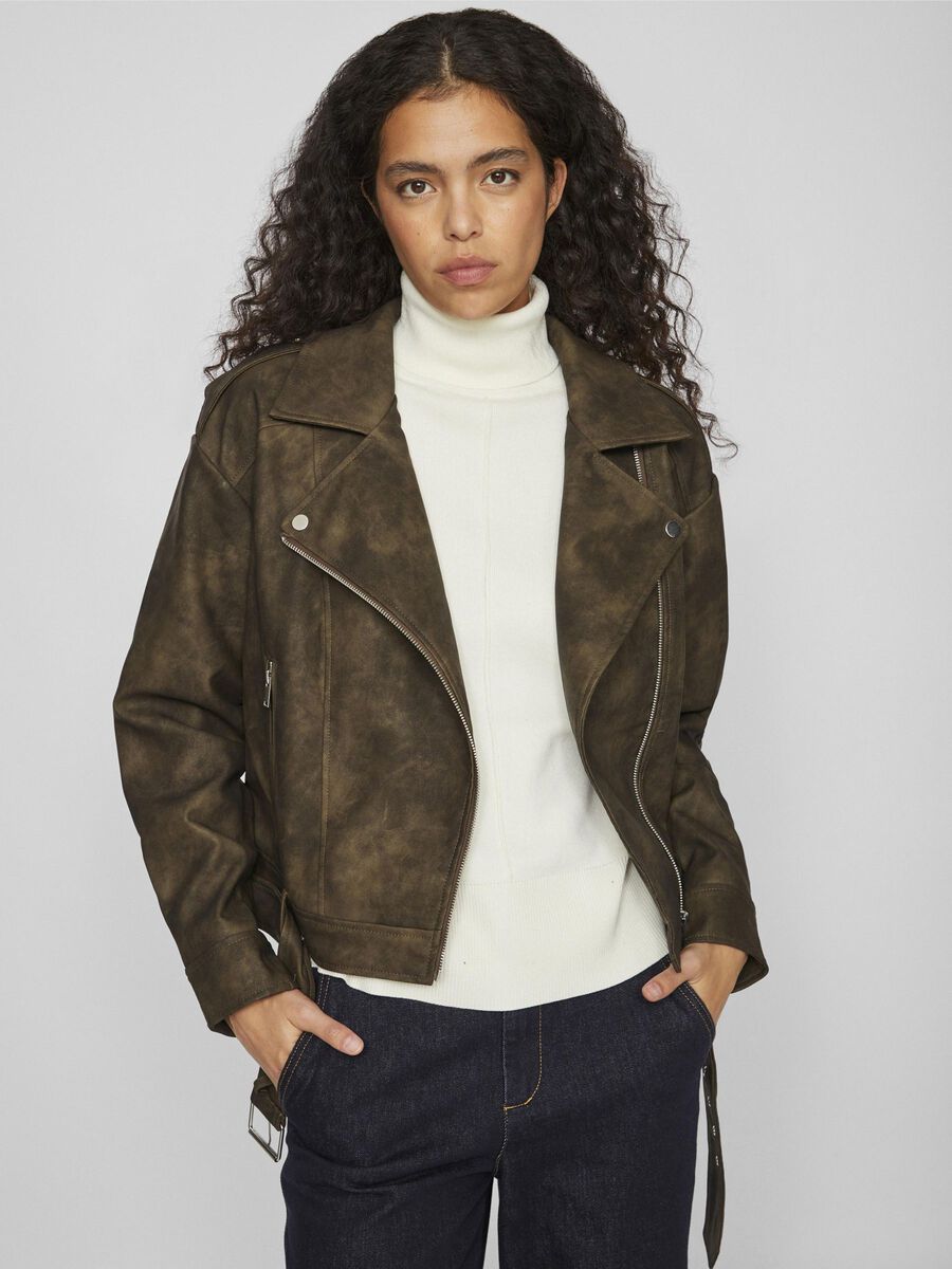 Fiona Biker Jacket (Brown Patina/Washed)