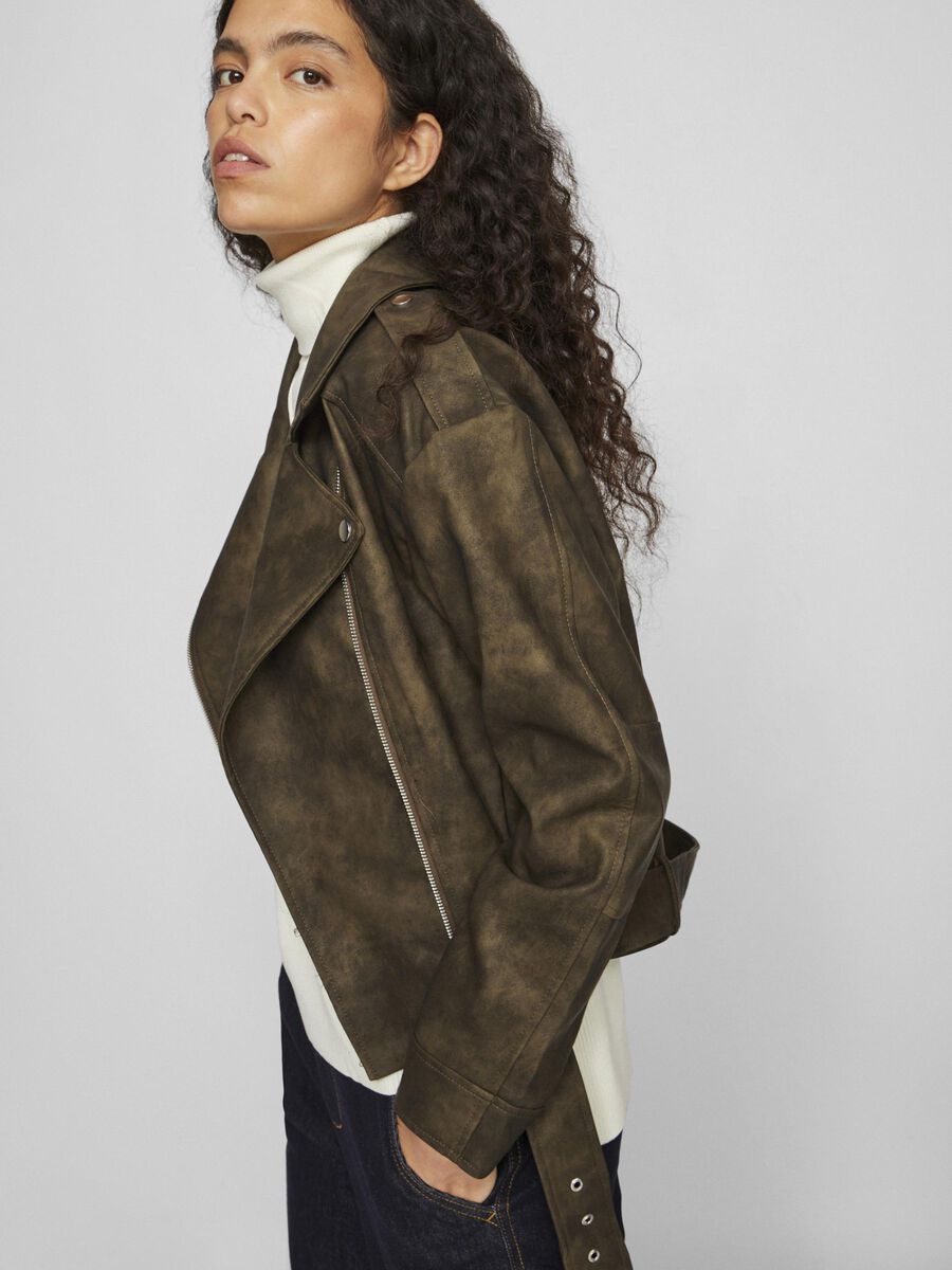 Fiona Biker Jacket (Brown Patina/Washed)