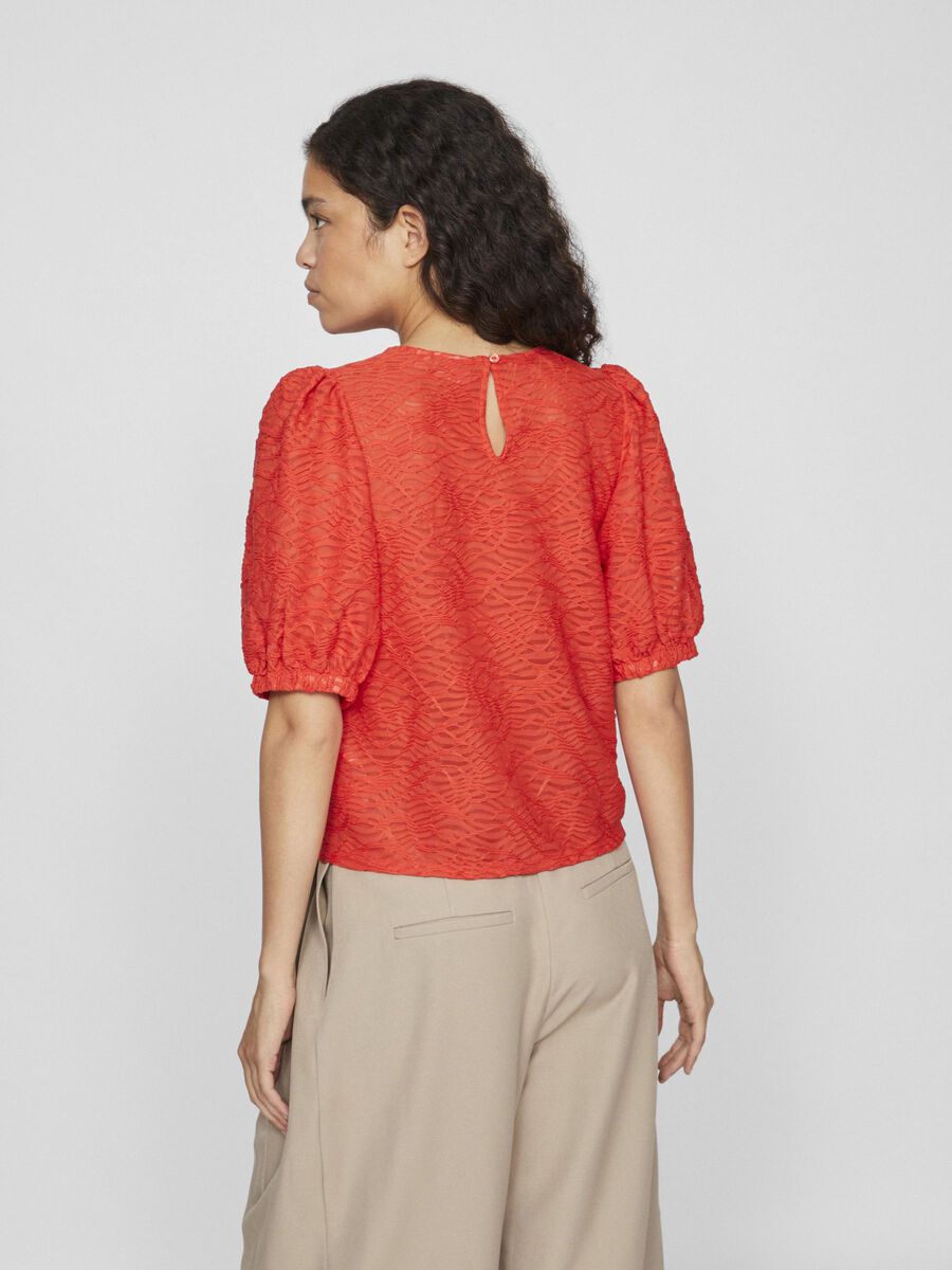 Fina 1/2 Sleeve Top (Poppy Red)