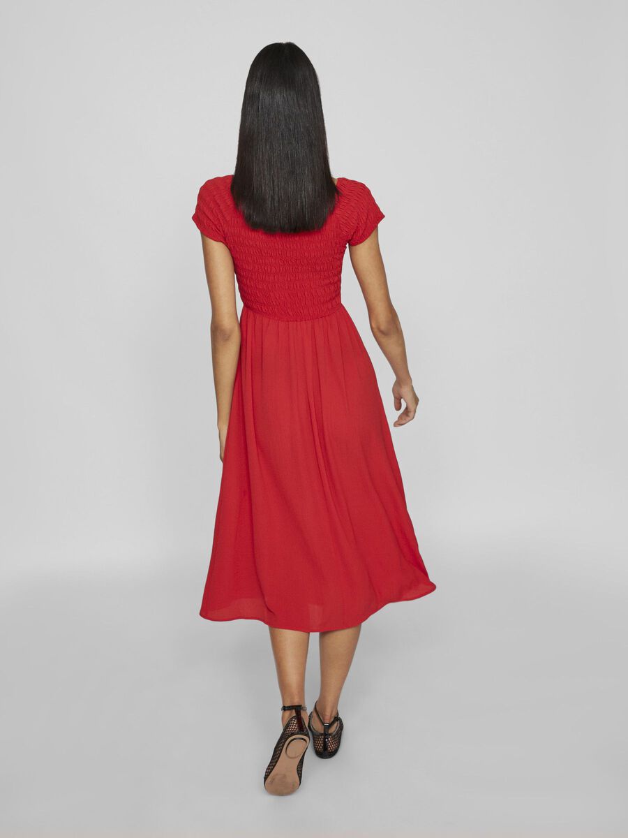 Rita Smock Dress (Mars Red)