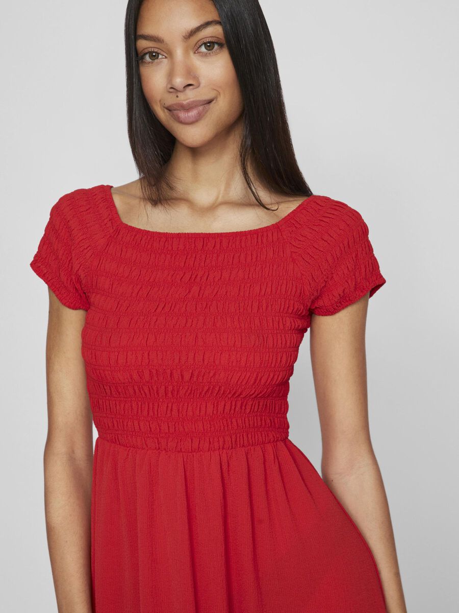 Rita Smock Dress (Mars Red)