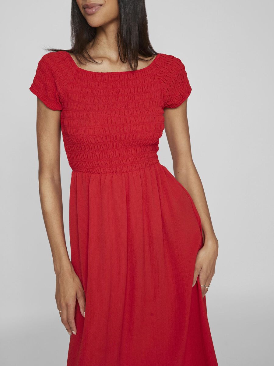 Rita Smock Dress (Mars Red)
