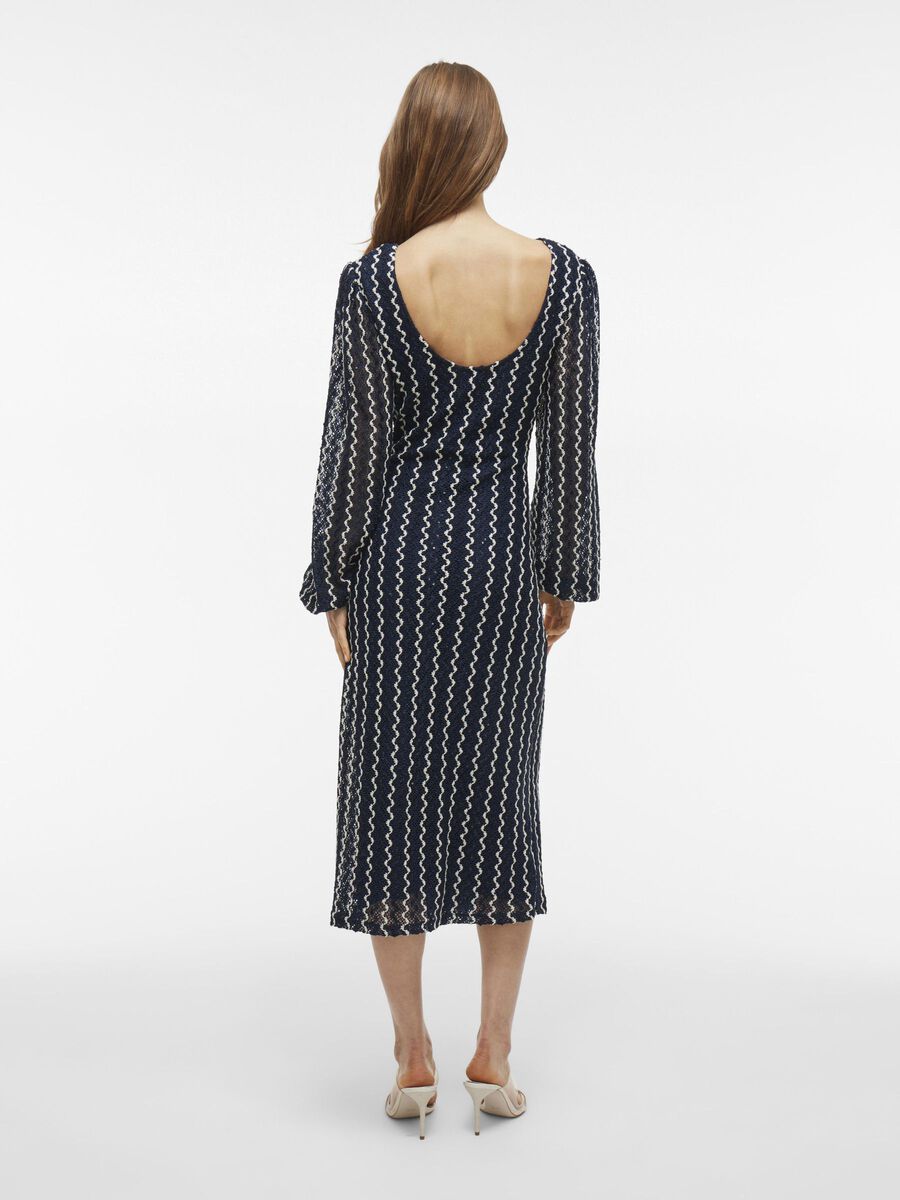 Elaine Midi Dress (Navy Blazer/Birch)