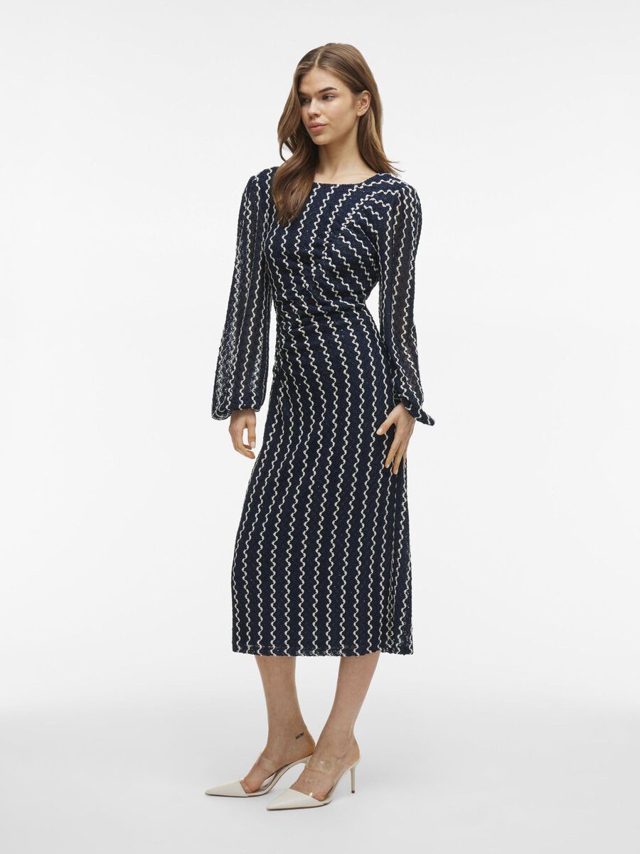 Elaine Midi Dress (Navy Blazer/Birch)