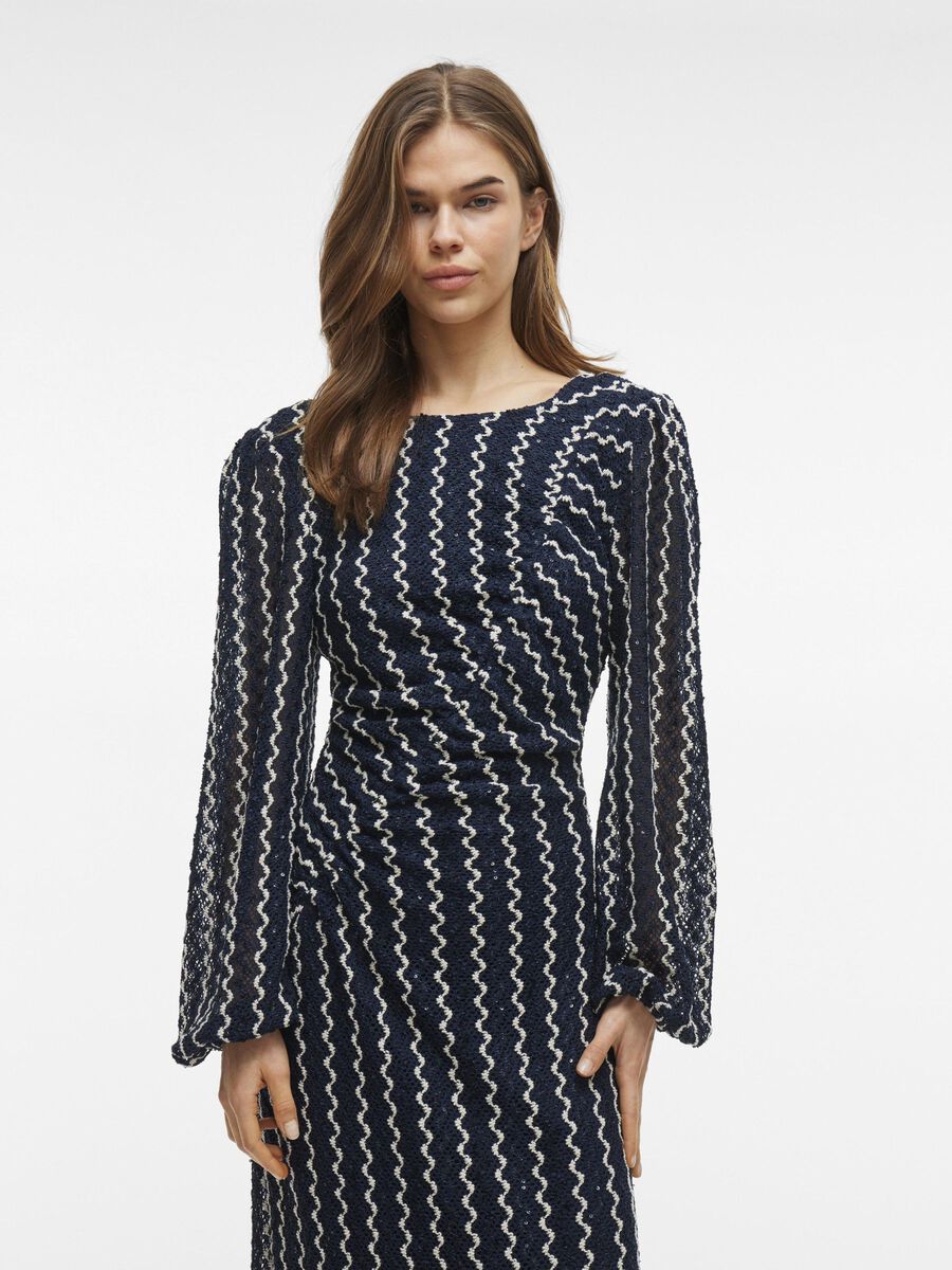 Elaine Midi Dress (Navy Blazer/Birch)