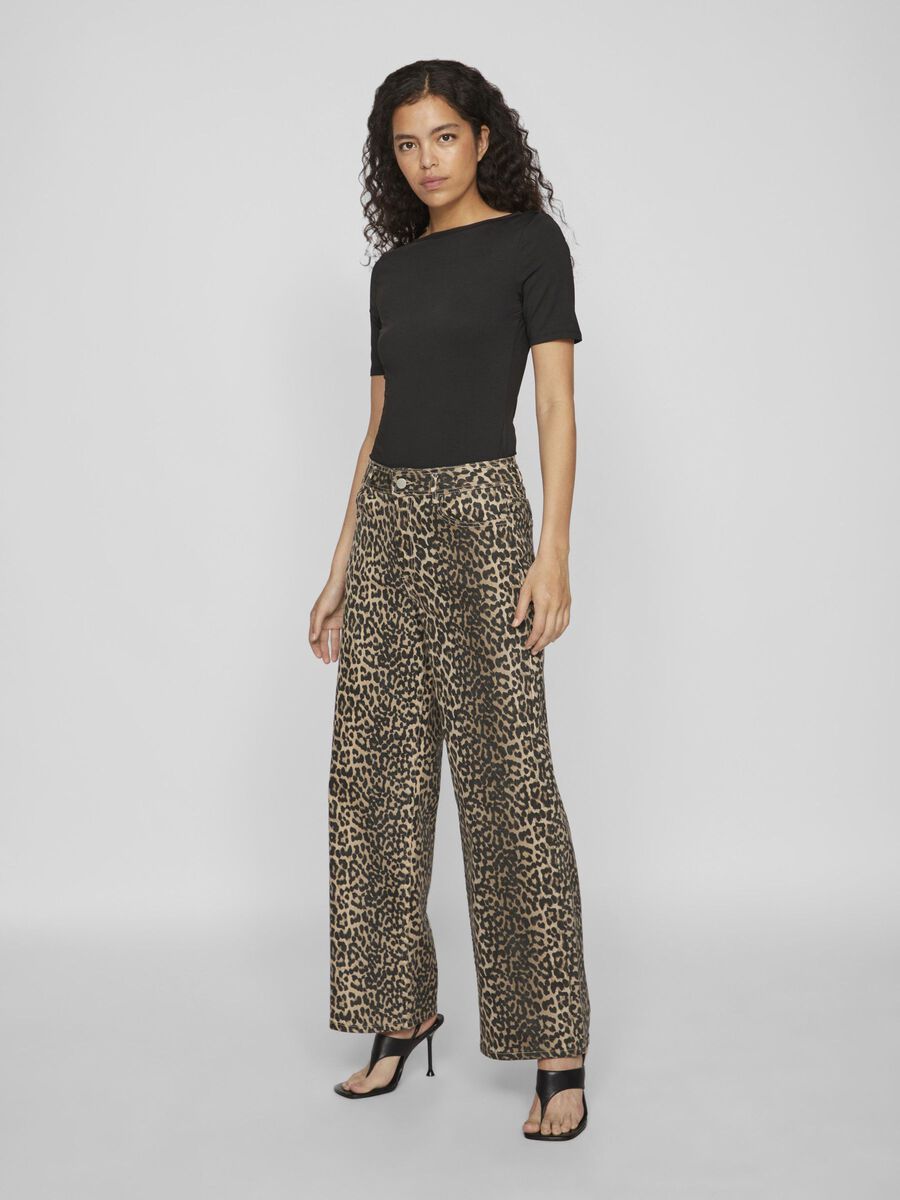 Chia Jeans (Birch/ Leopard Print)