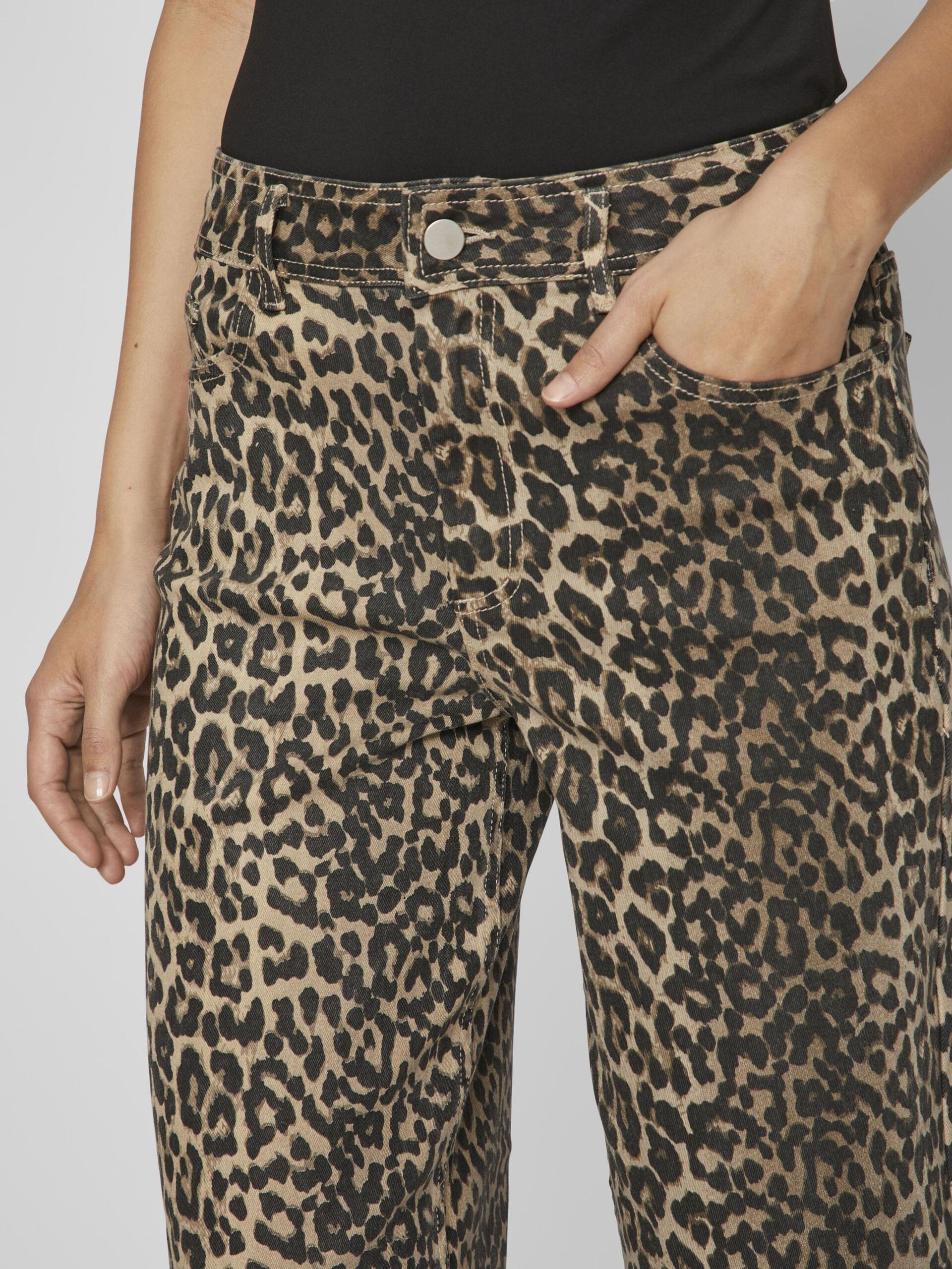 Ciara Leopard Print Jeans (Birch)