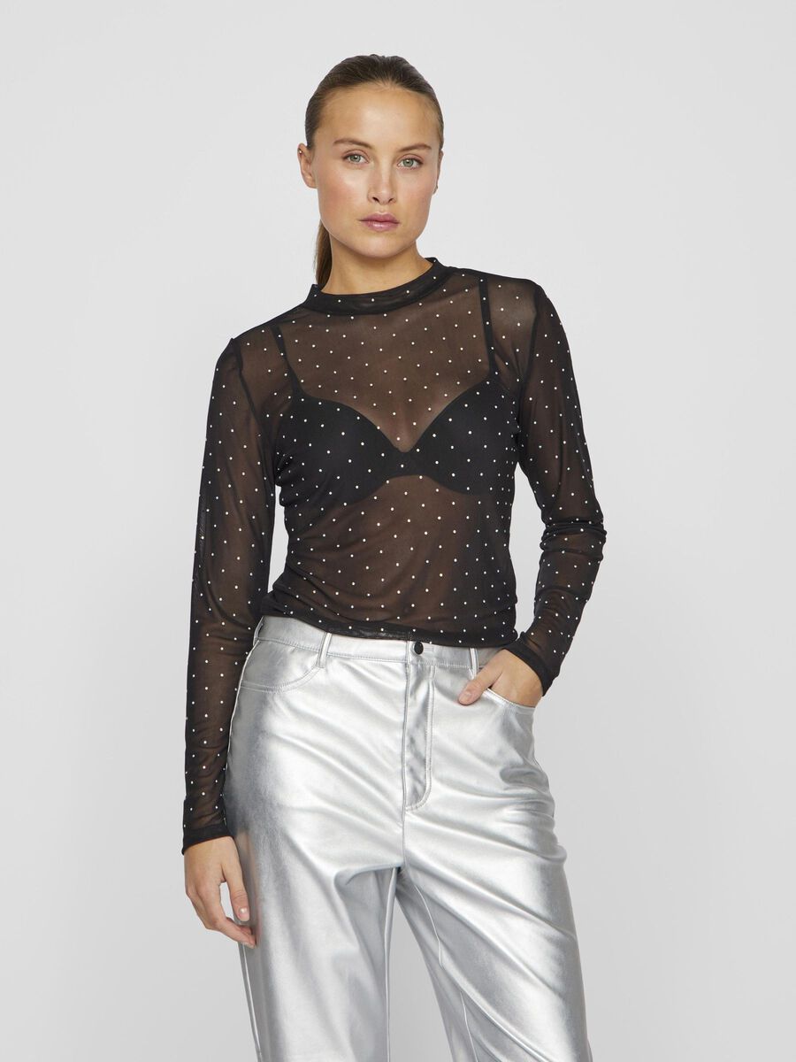 Lokke Rhinestone Top (Black/Rhinestone)