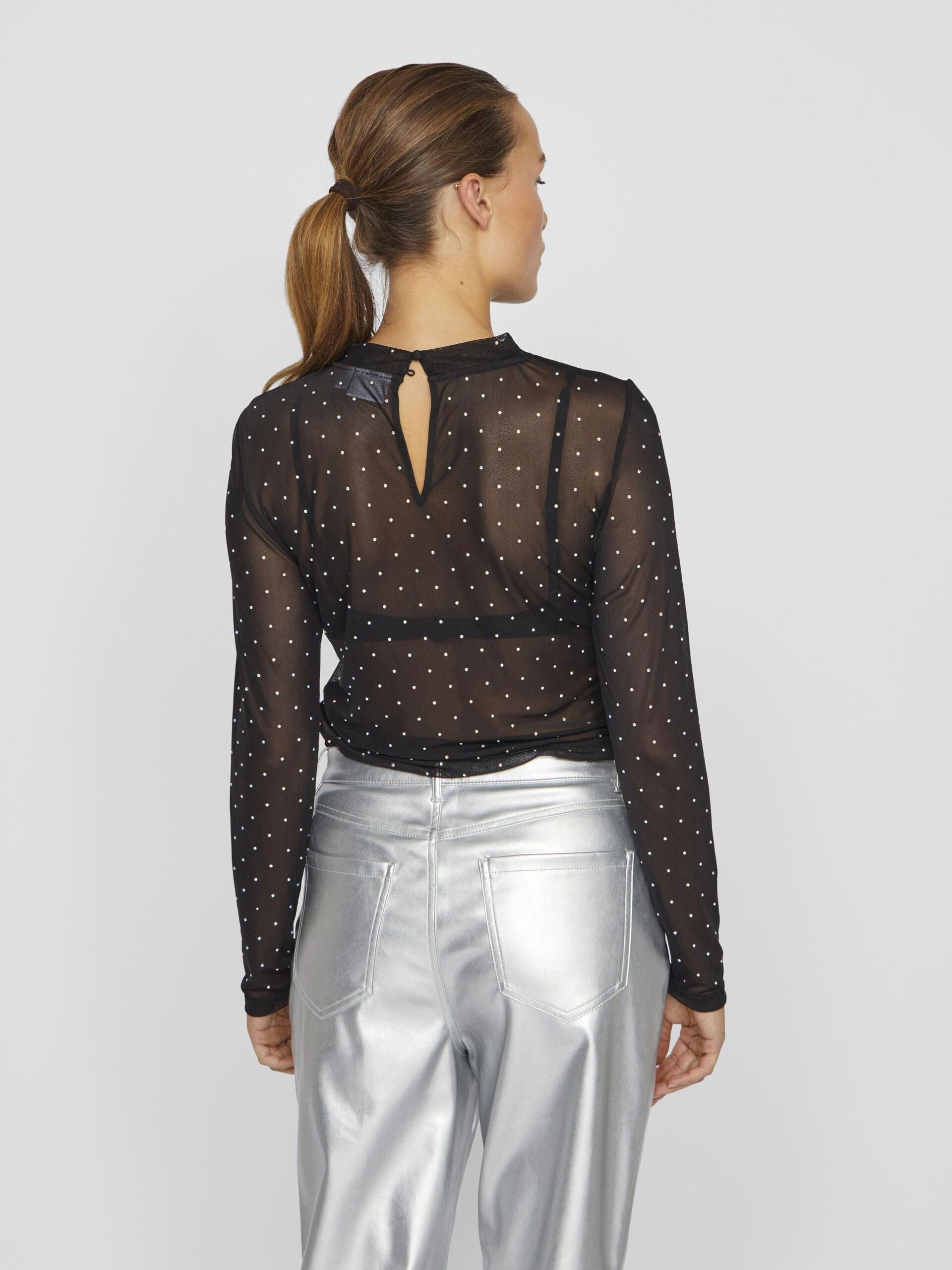 Lokke Rhinestone Top (Black/Rhinestone)