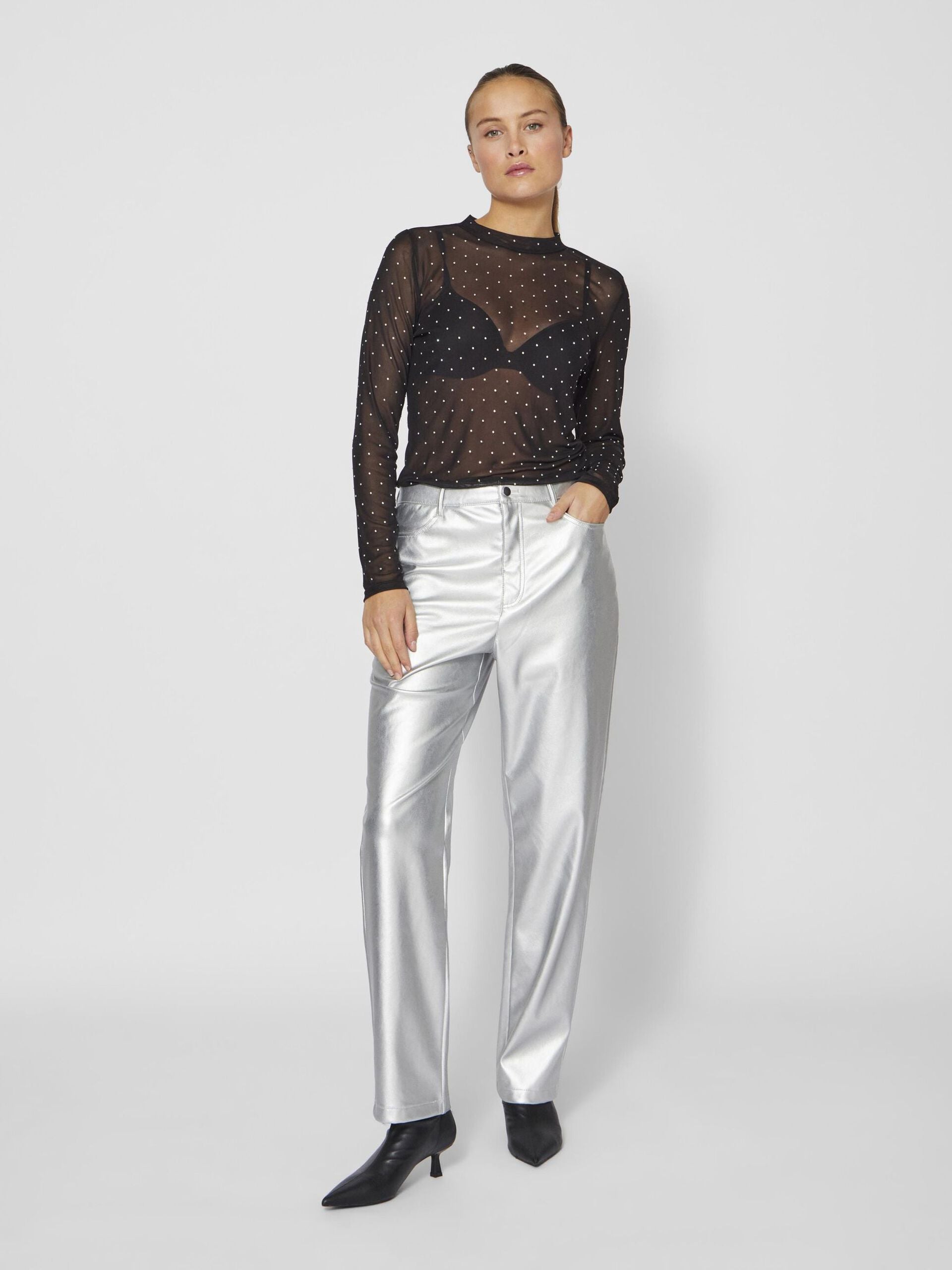 Lokke Rhinestone Top (Black/Rhinestone)