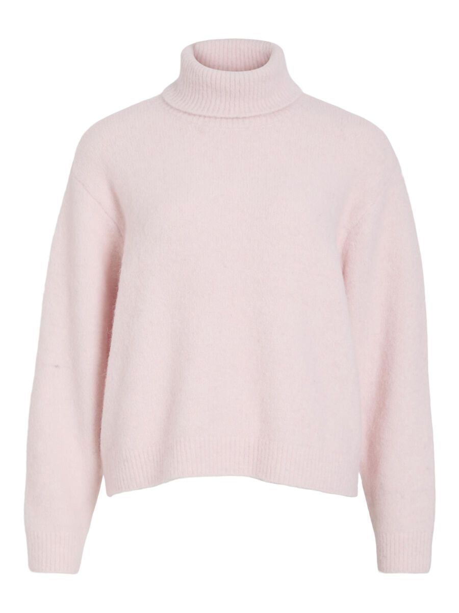 Maddie Roll Neck Jumper (Barely Pink)