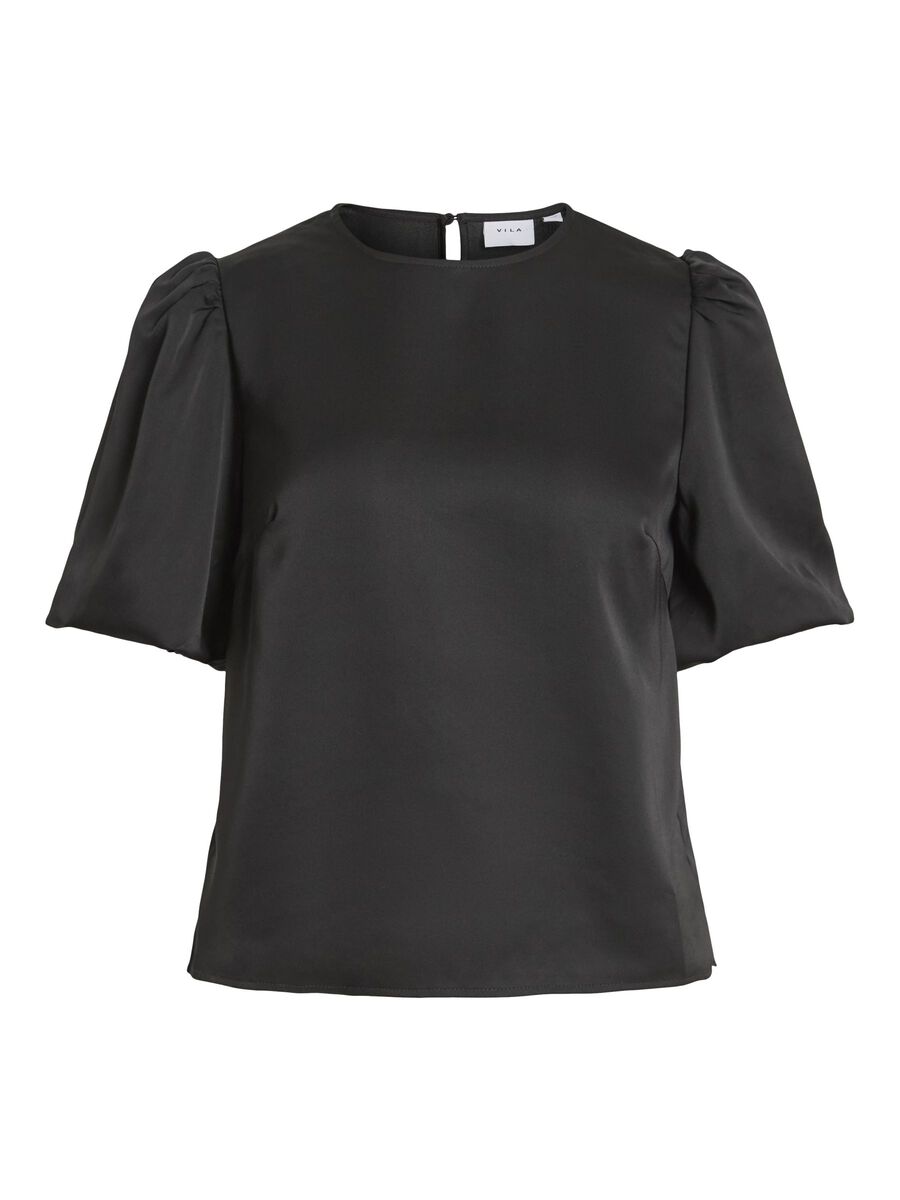 Vanessa Puff Sleeve Top (Black)