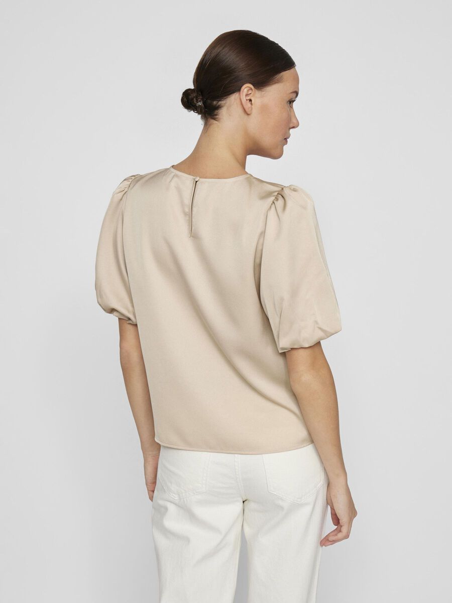 Vanessa Puff Sleeve Top (Cement)