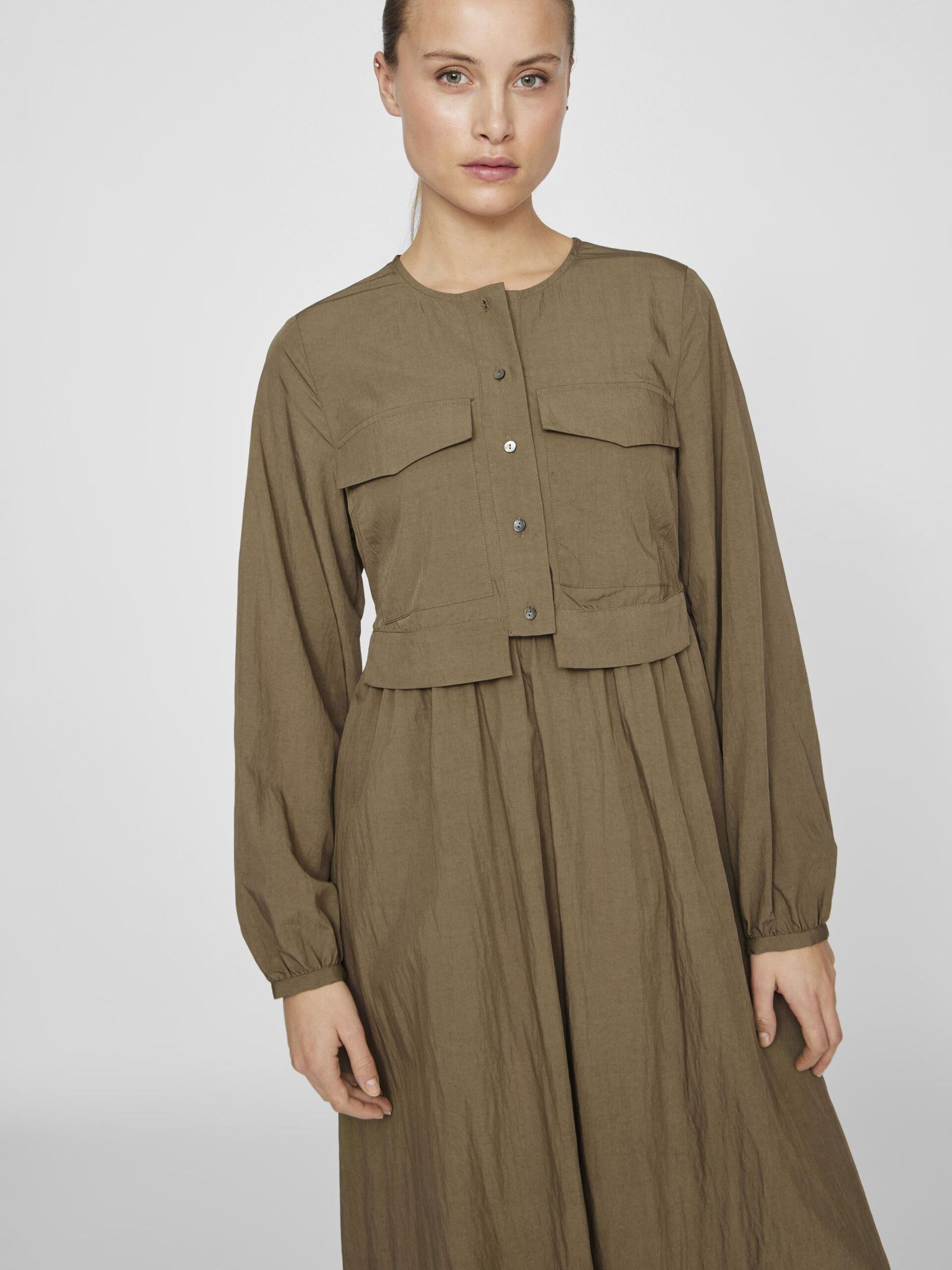 Selina Cargo Midi Dress (Ivy Green)