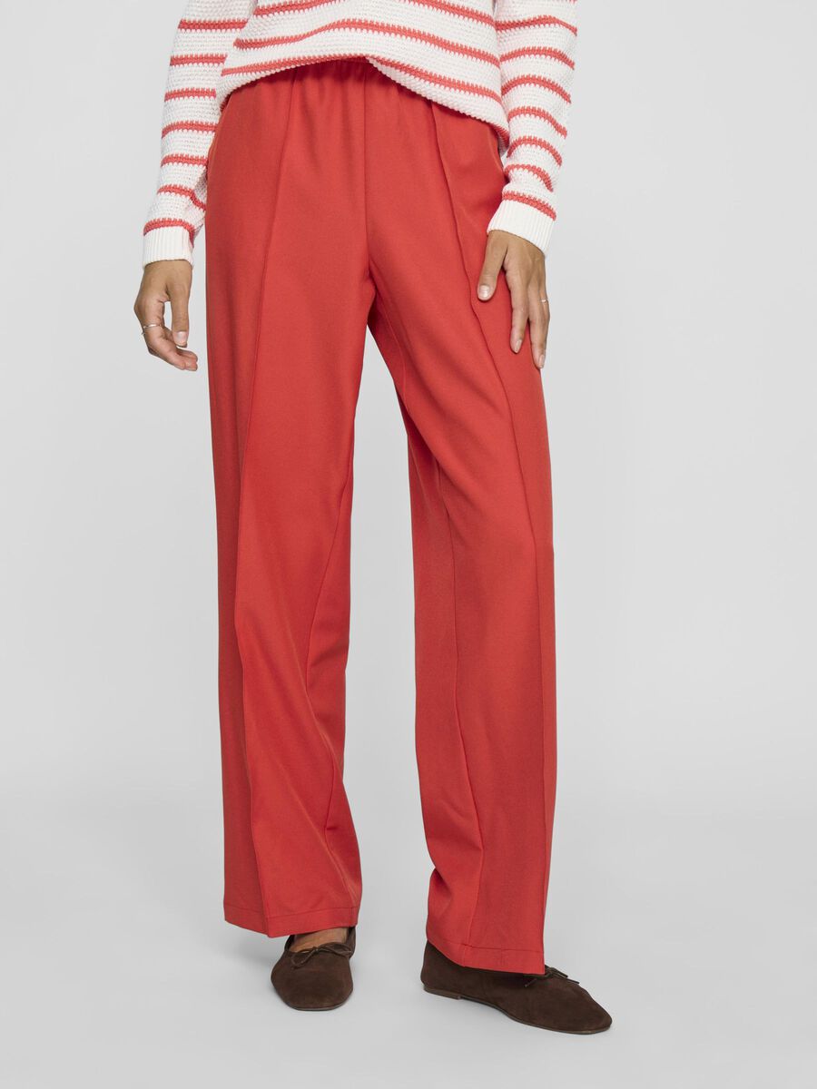 Oberon Wide Leg Pants (Aurora Red)