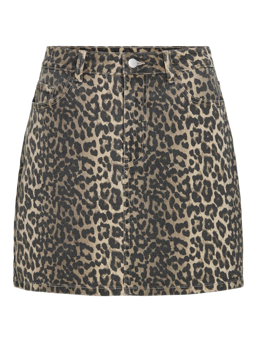 Louisa Mini Skirt (Birch/Leopard Print)