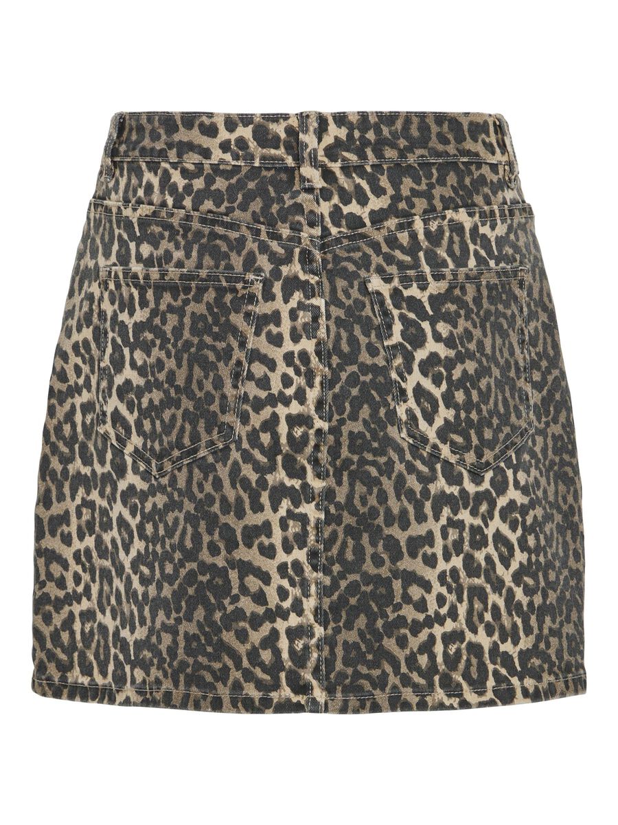 Louisa Mini Skirt (Birch/Leopard Print)