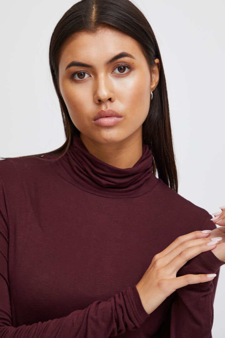 LUCIA ROLL NECK TOP (PORT ROYALE)