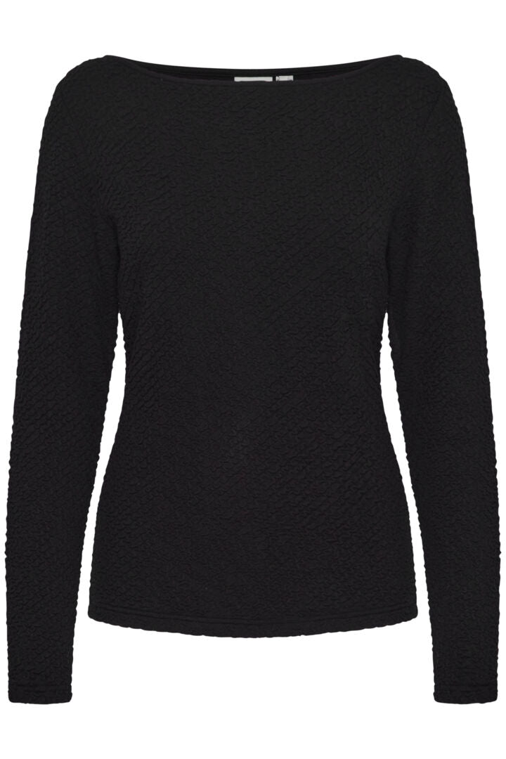 Margita Long Sleeve Top (Black)