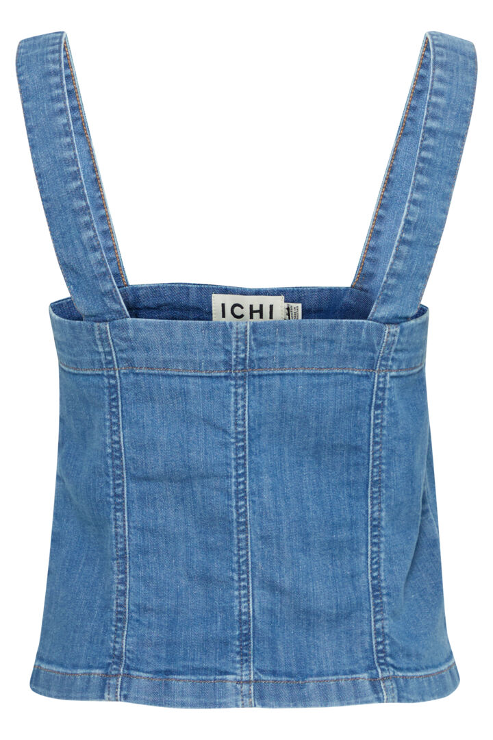 Bonnie Denim Top (Washed Blue)