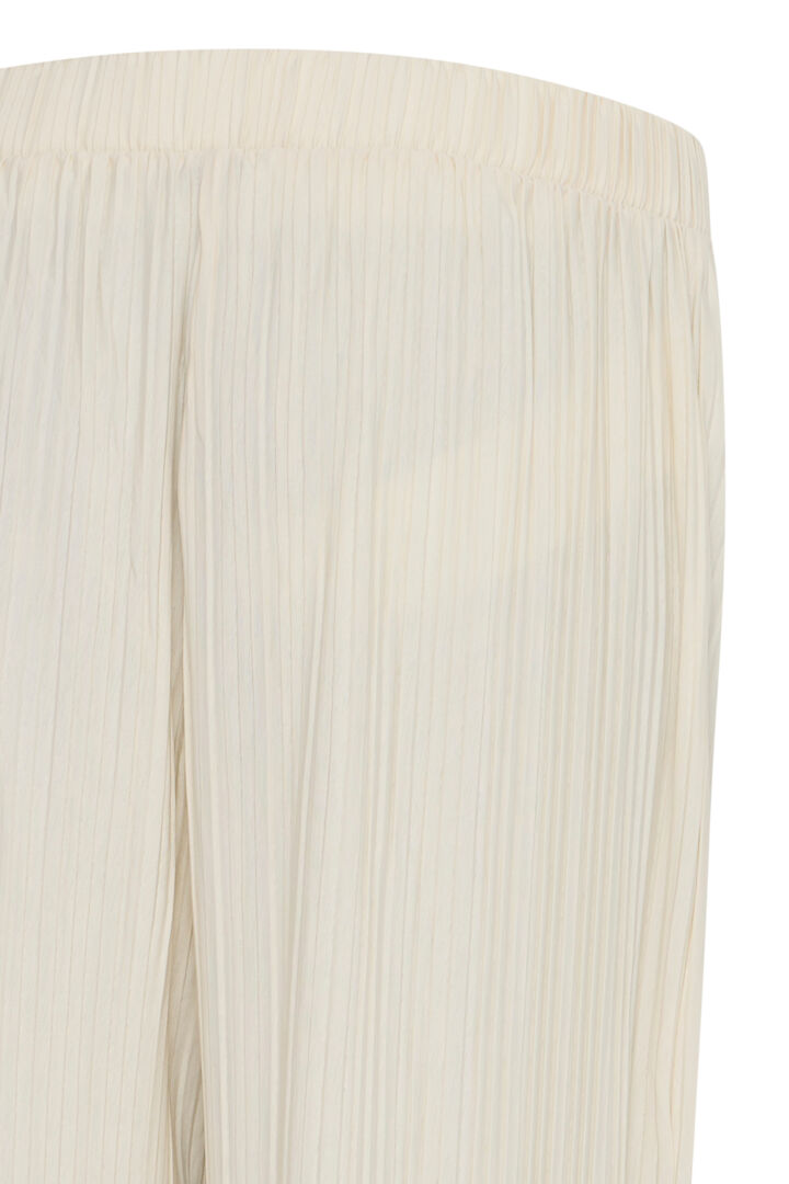 Ana Wide Leg Plisse Pants (Almond Milk)